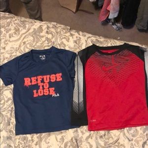 2 dry fit shirts